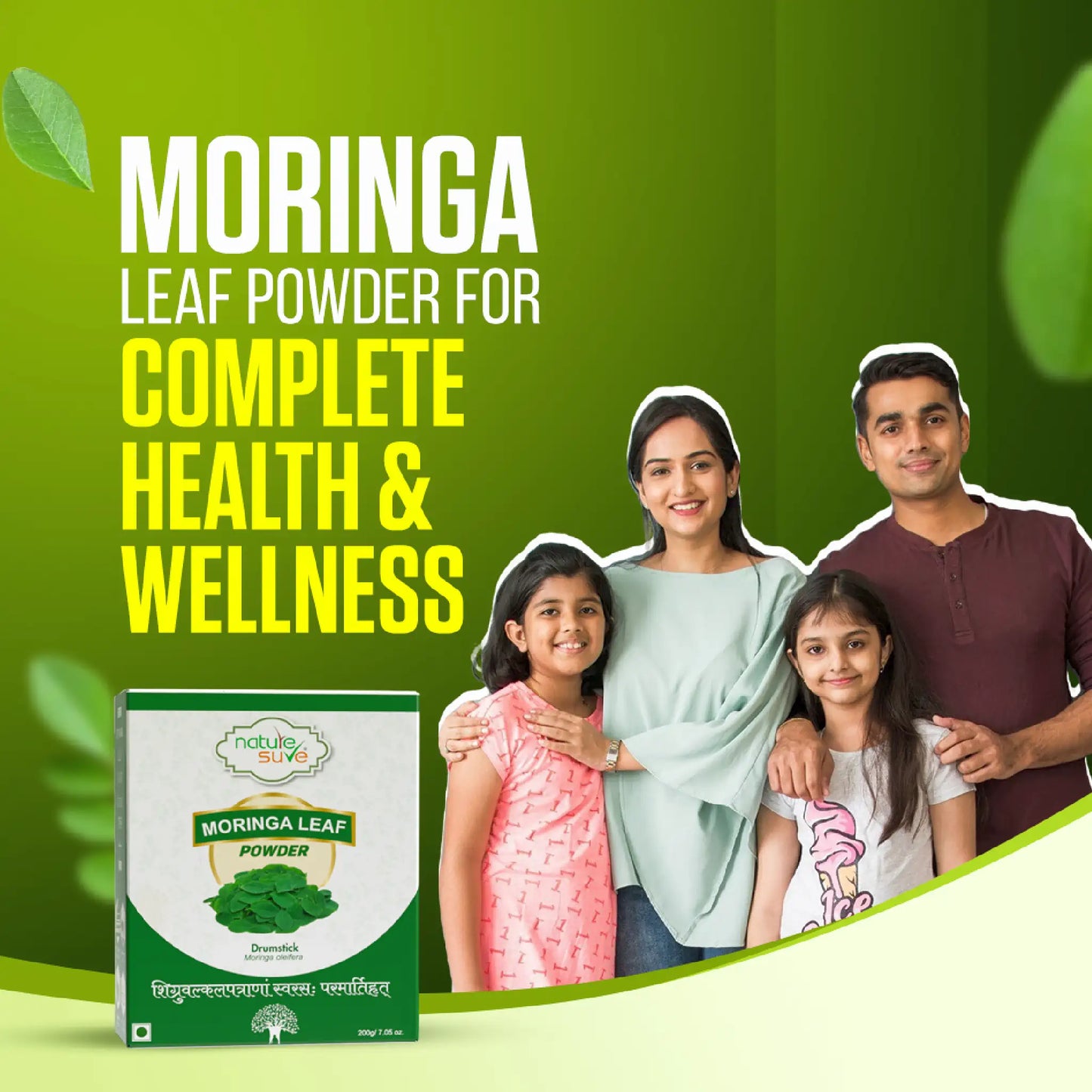 Nature Sure Moringa Leaf Powder 200g – Ayurvedic Nutritional Supplement for the Whole Family
