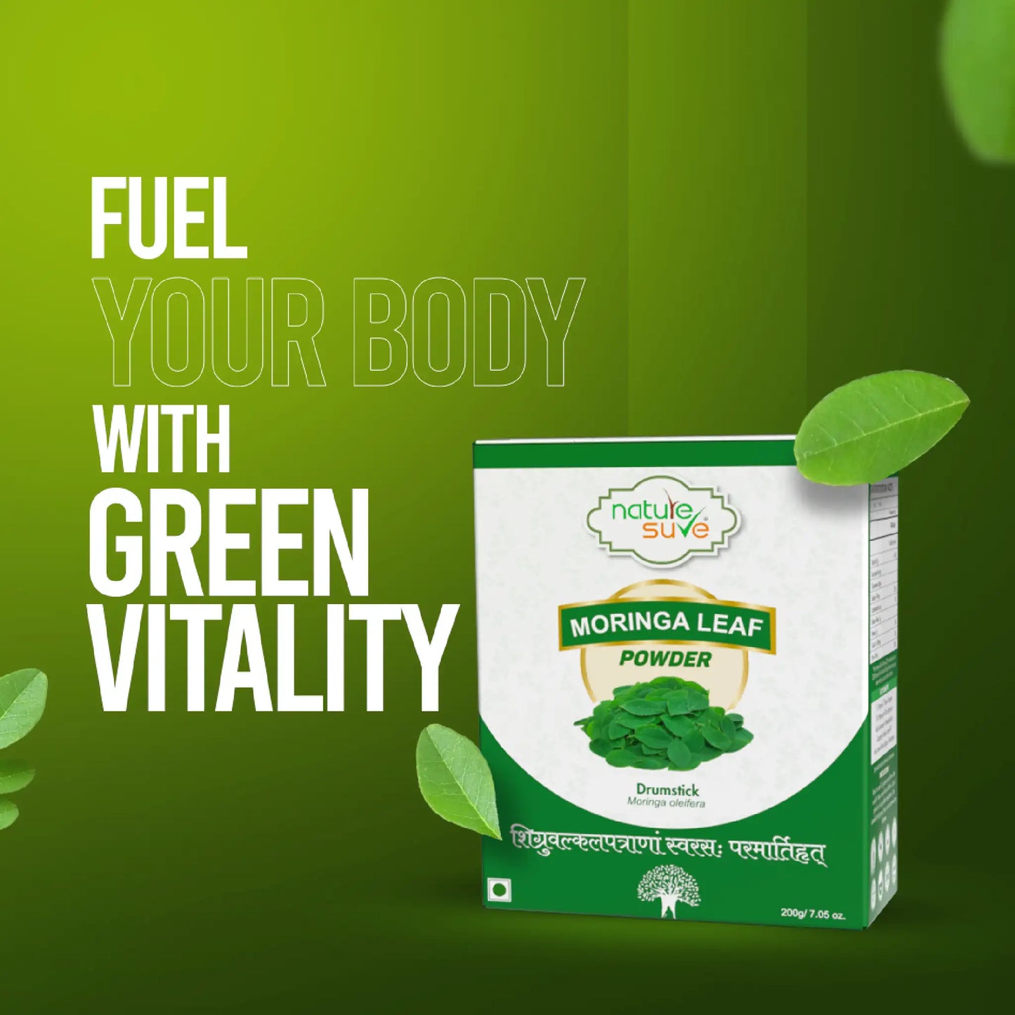 Nature Sure Moringa Leaf Powder – Drumstick Powder Rich in Natural Nutrients and Vitamins
