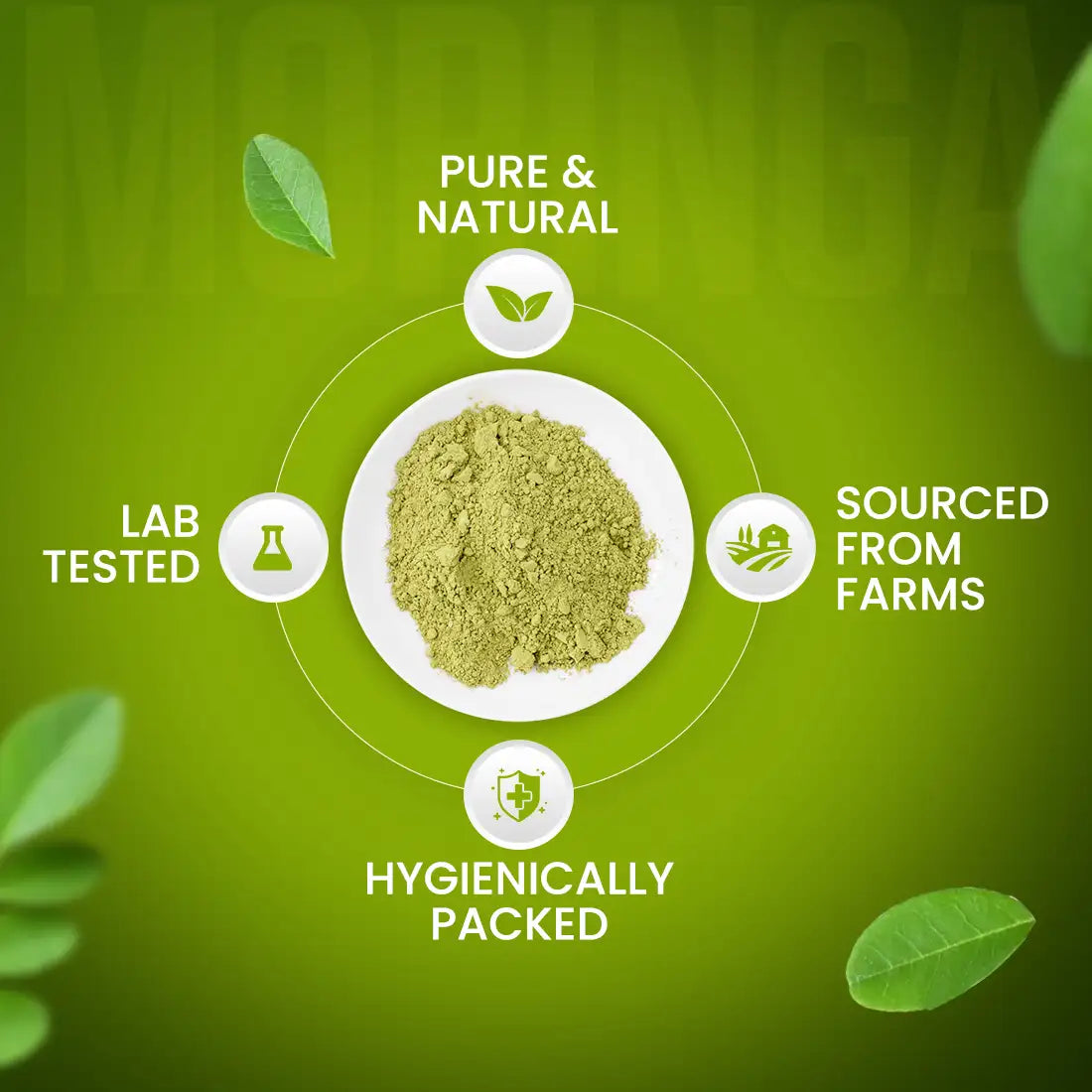 Moringa Leaf Powder from Nature Sure is a pure, lab-tested, plant-based product sourced directly from farms. It is hygienically packed - everteen-neud.com