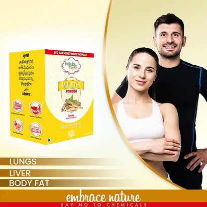 Nature Sure Mulethi Licorice Powder 100g with Raw Honey 50g is a Natural Antacid Good for Lungs, Liver and Body Fat - everteen-neud.com