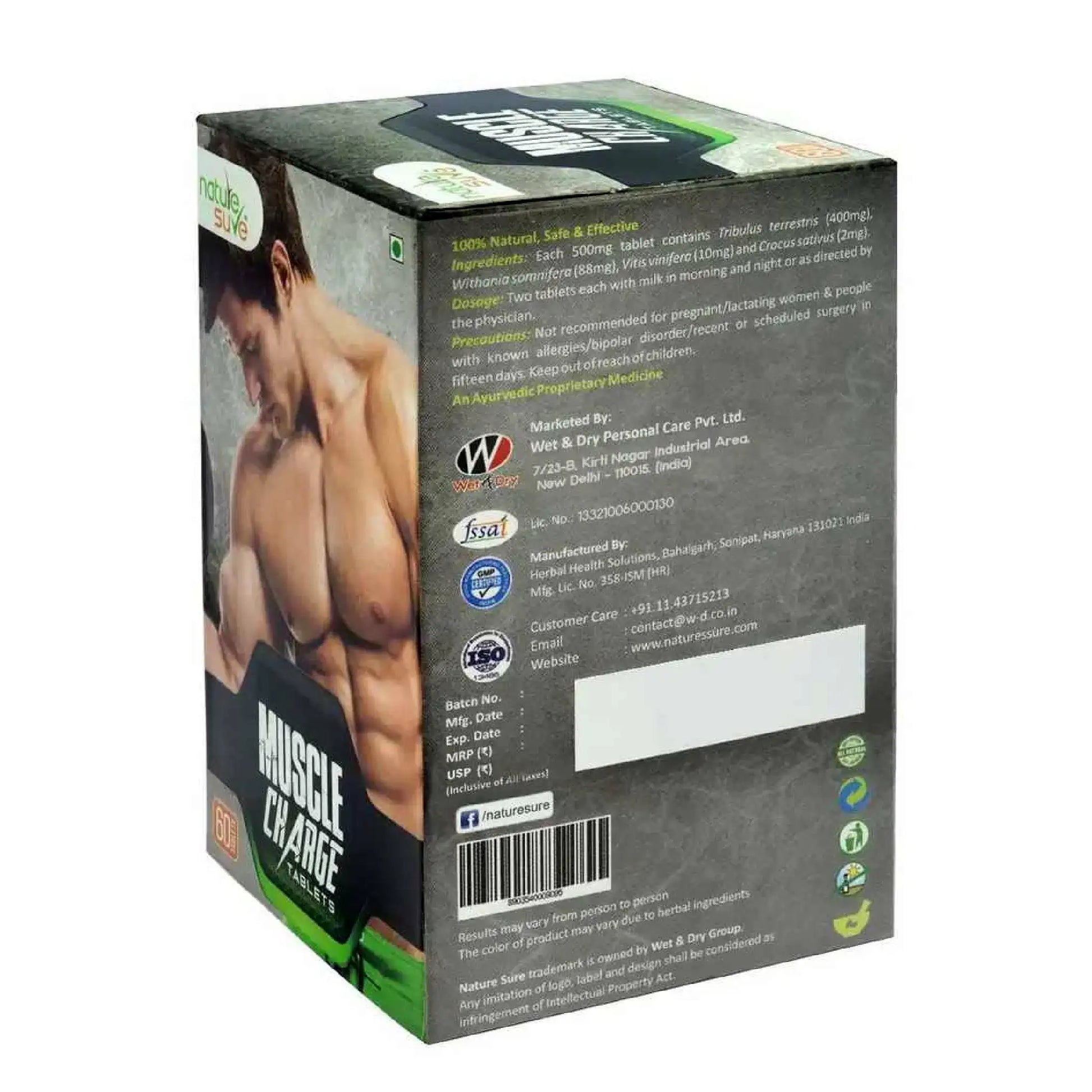 Nature Sure Muscle Charge Tablets 60 Tabs – Ships Worldwide from India