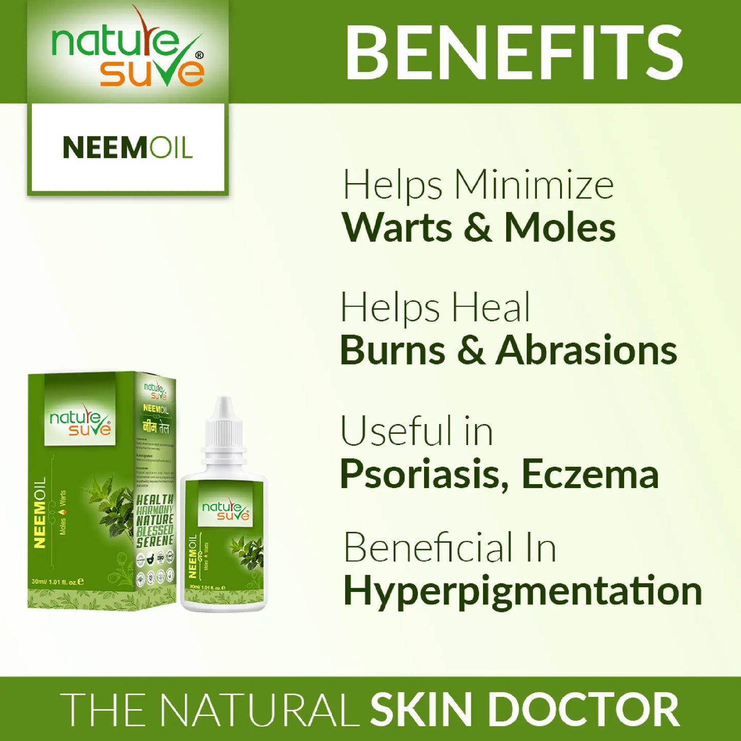 Nature Sure Neem Oil Is Your Natural Skin Doc for Moles & Warts