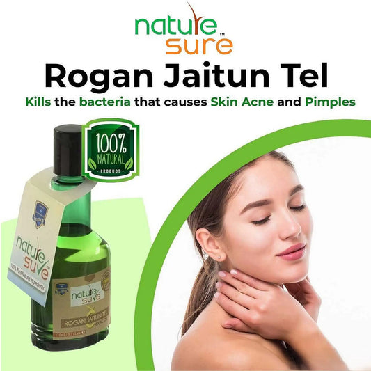 Nature Sure Rogan Jaitun Zaitoon Jaitoon Olea Olive Oil - Naturally Blemish-Free Face Care