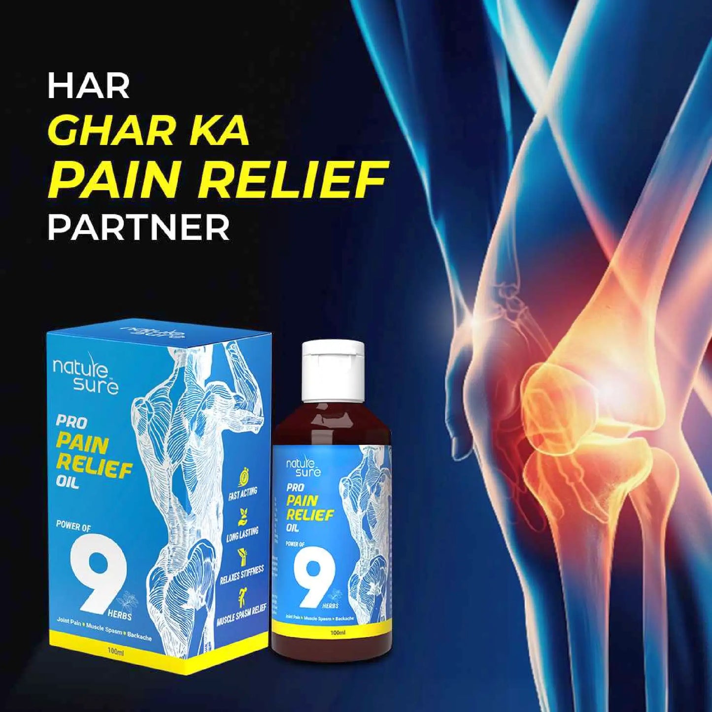 Nature Sure Pro Pain Relief Oil – Ayurvedic Formula for Joint and Muscle Care