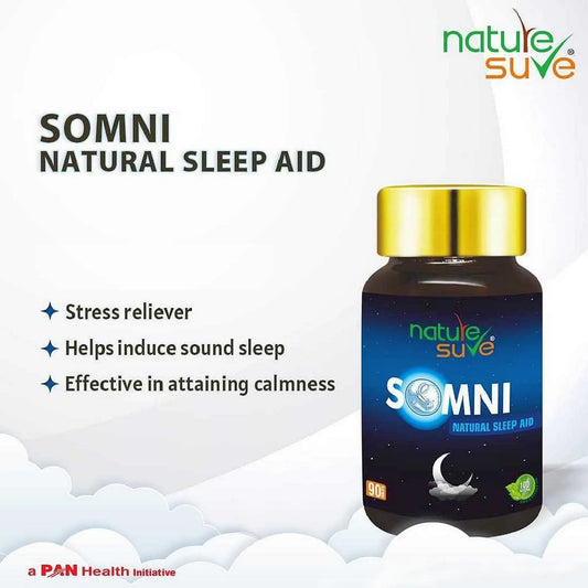 Nature Sure SOMNI Natural Sleep Support 90 Tablets - Help Attain Calmness Naturally
