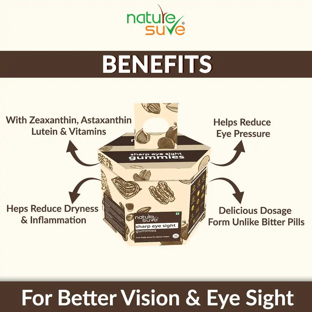 Nature Sure Sharp Eye Sight Daily Gummies for Better Vision - 45 Pieces