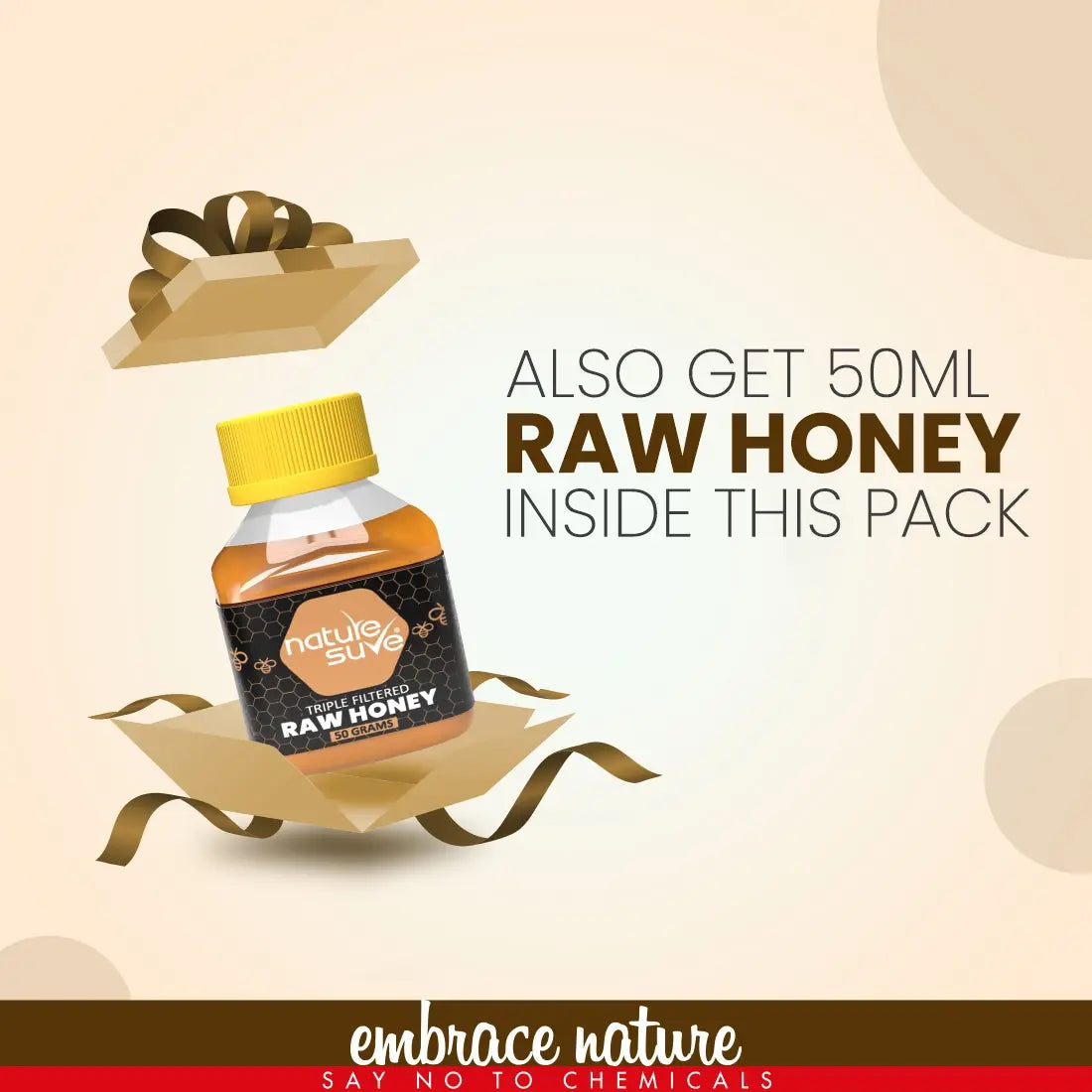 Get 50 gram raw honey absolutely free inside every pack of Nature Sure Shatavari powder 100g - everteen-neud.com