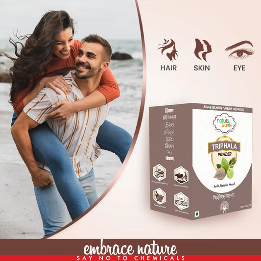 Nature Sure Triphala Powder - Hair, Skin, Digestive and Eye Wellness 
