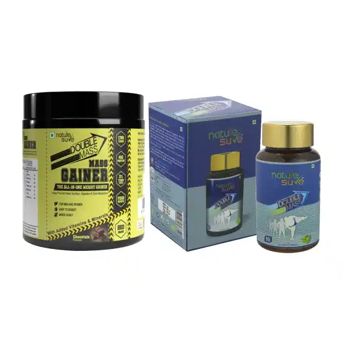 Nature Sure Double Mass 90 Tablets + Mass Gainer 250g