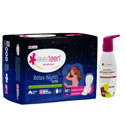 Buy everteen Relax Nights Ultra 40 Pads and Witch Hazel Intimate Wash 105ml 7419870729295 - everteen-neud.com