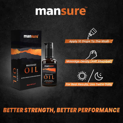 Use ManSure Massage Oil For Men Twice Daily - everteen-neud.com