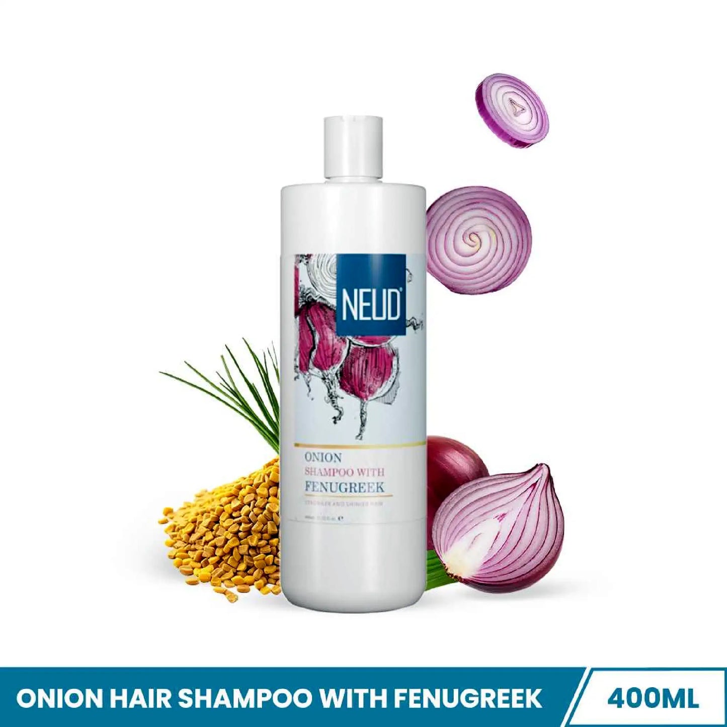 NEUD Onion Hair Shampoo with Fenugreek 1x400ml - Gentle Hair Protection