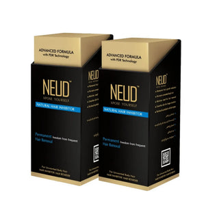 NEUD Natural Hair Inhibitor 2x80g – Papaya and Sunflower Extract Formula