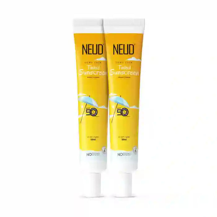 Buy 2 Packs NEUD Dewy Look Tinted Sunscreen 50ml with SPF 50++++ and Hyaluronic Acid directly from company - everteen-neud.com