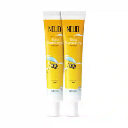 Buy 2 Packs NEUD Dewy Look Tinted Sunscreen 50ml with SPF 50++++ and Hyaluronic Acid directly from company - everteen-neud.com