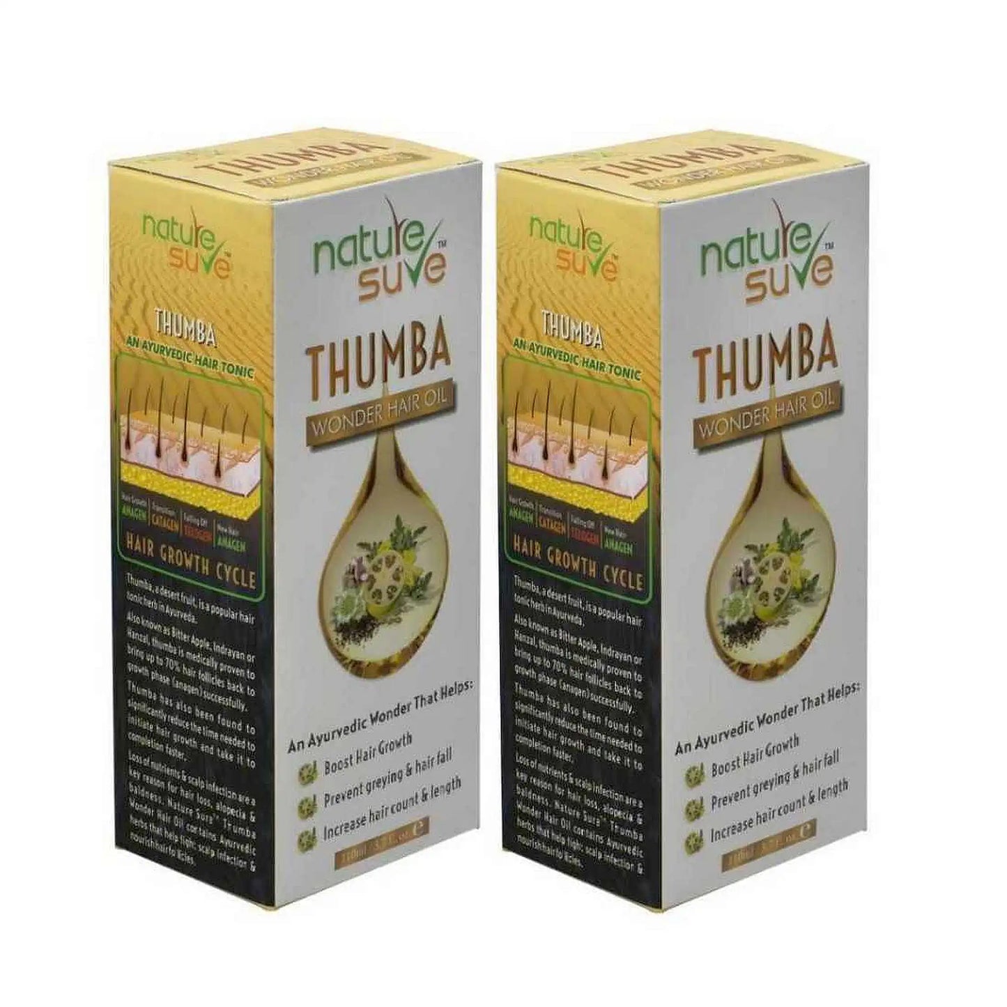 Nature Sure Thumba Wonder Hair Oil for Men and Women - 2x110ml Pack