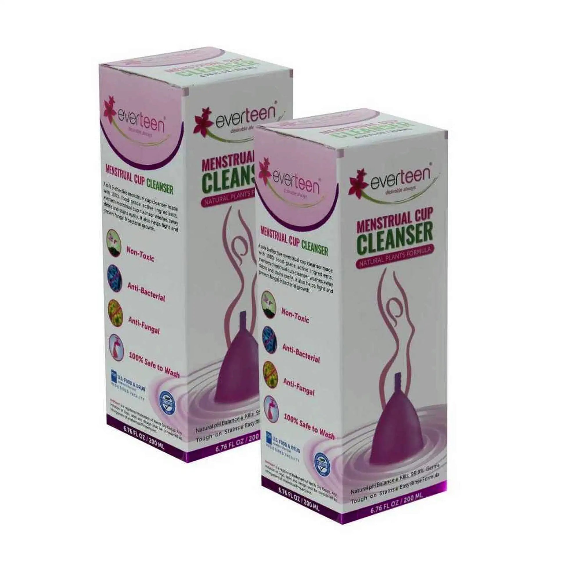 everteen Menstrual Cup Cleanser 2x200ml – Plant-Based Formula for Women