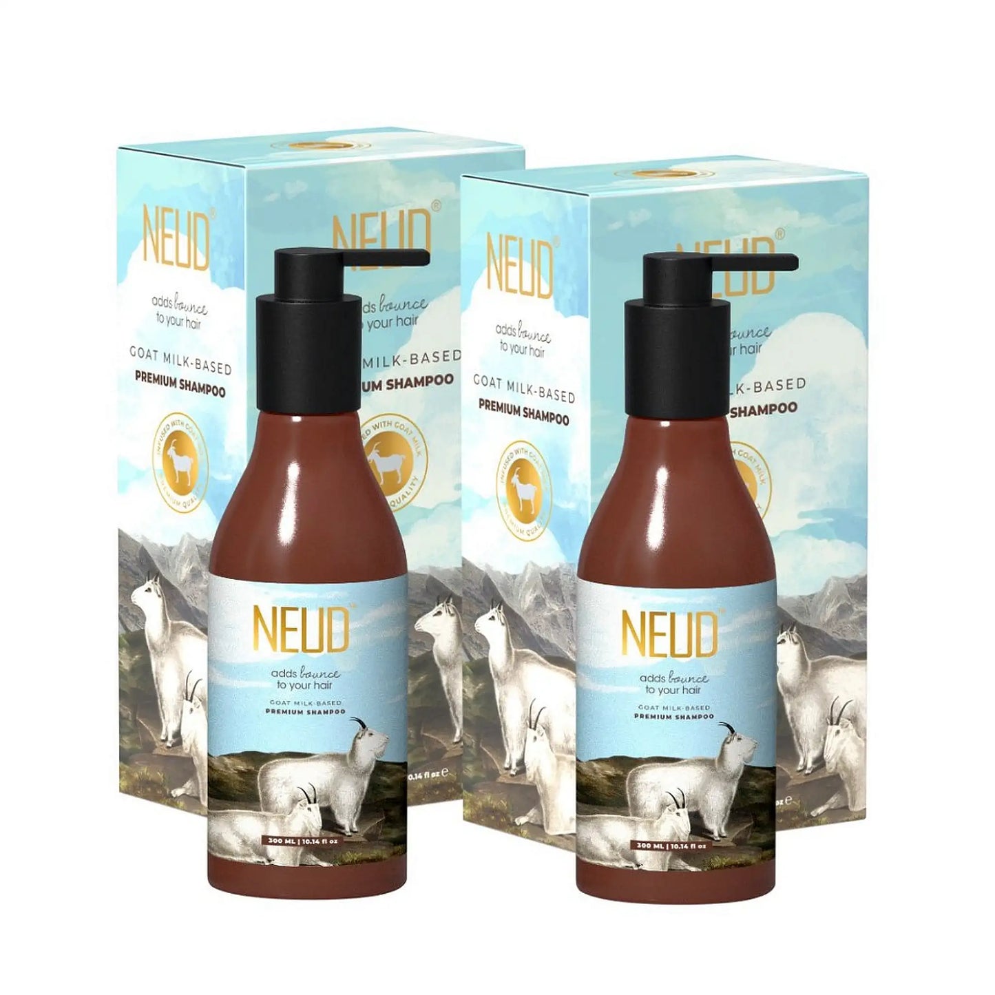 NEUD Goat Milk Shampoo - 2x300ml Pack