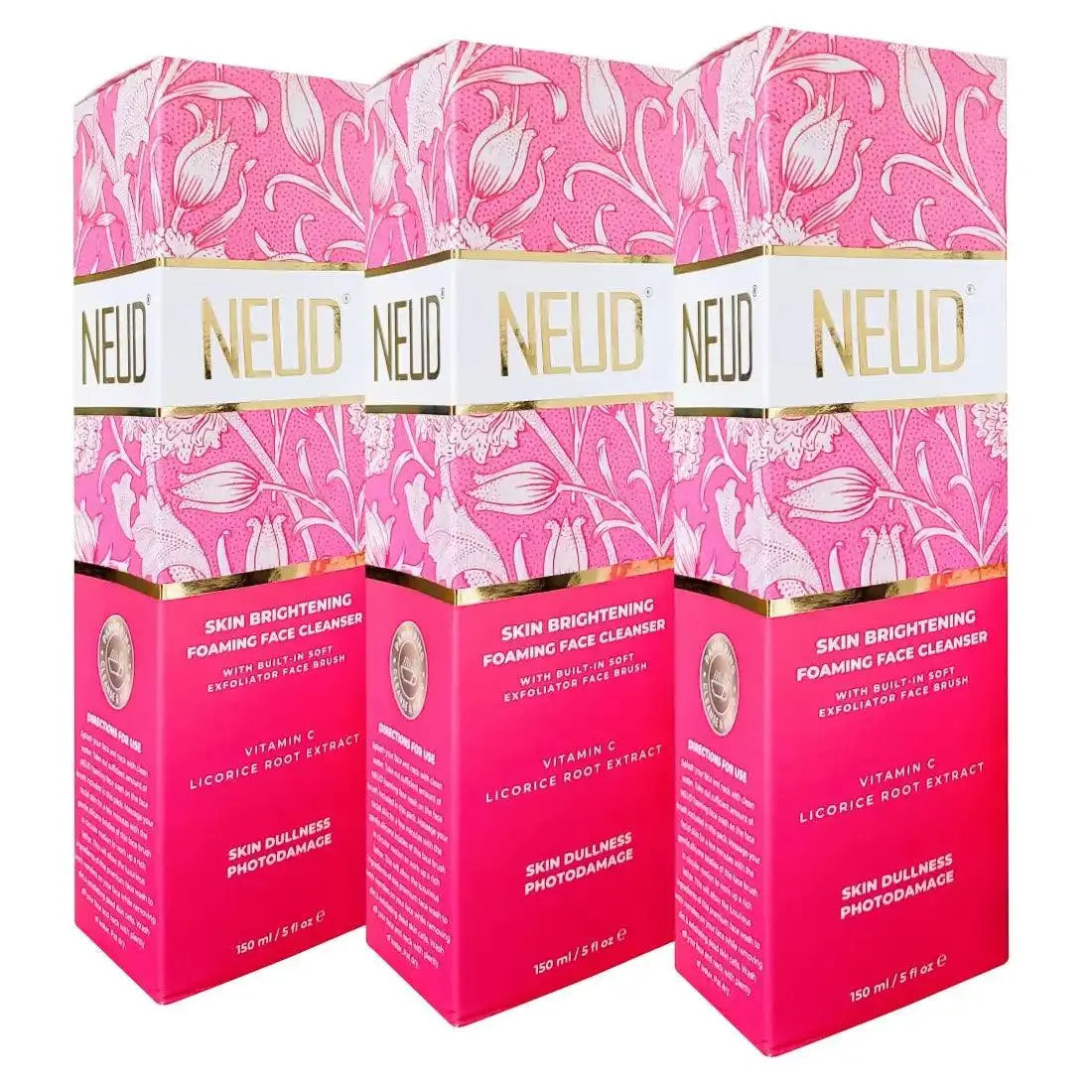 Buy 3 Packs NEUD Skin Brightening Foaming Face Cleanser 150ml With Vitamin C and Licorice - everteen-neud.com