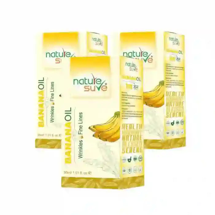 Buy 3 Packs Nature Sure Banana Oil for Face Elasticity, Wrinkles, Fine Lines and Acne Directly From Company - everteen-neud.com