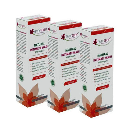 everteen Yogurt Intimate Wash For Teens For Girls, Soap-Free, All Skin Types - 3x105ml Pack