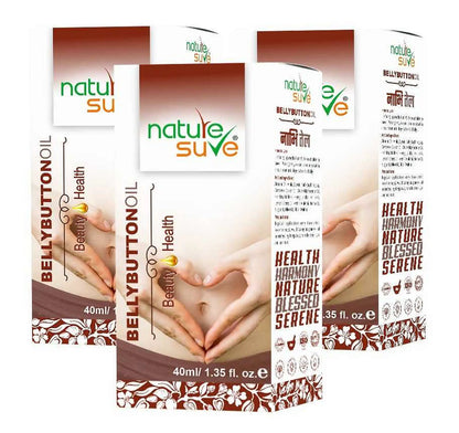 Nature Sure Belly Button Nabhi Oil for Health and Beauty - 3x40ml Pack 