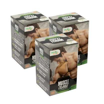 Nature Sure Muscle Charge Tablets For Faster Muscle Recovery & Protein Absorption - 3 Packs x 60 Tablets Each