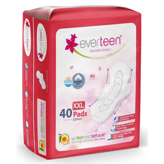 everteen XXL Sanitary Pads Enriched with Neem and Safflower - 40 Pads, 320mm