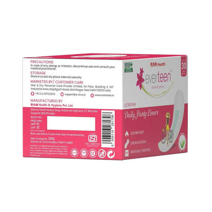 everteen 30 Daily Panty Liners for Women - Shipped Worldwide From India