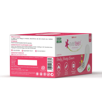 everteen 60 Panty Liners - ISI Certified and Ship Worldwide From India