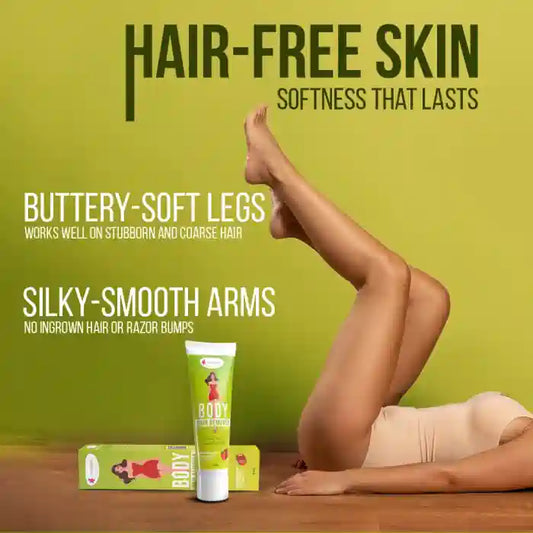 Get buttery-soft legs and silky-smooth arms with no ingrown hair or raor bumps by using everteen Body Hair Remover Cream for Women - everteen-neud.com