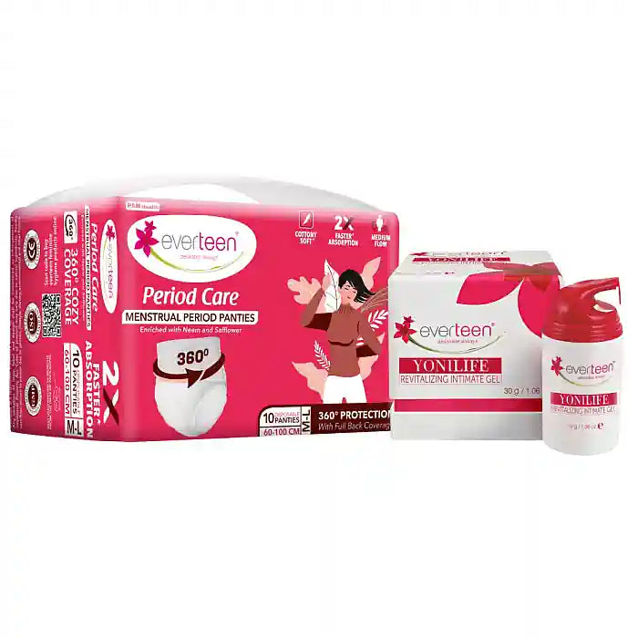 everteen Combo: Yonilife Intimate V Gel 30g and Sanitary Pads/ Period Panties
