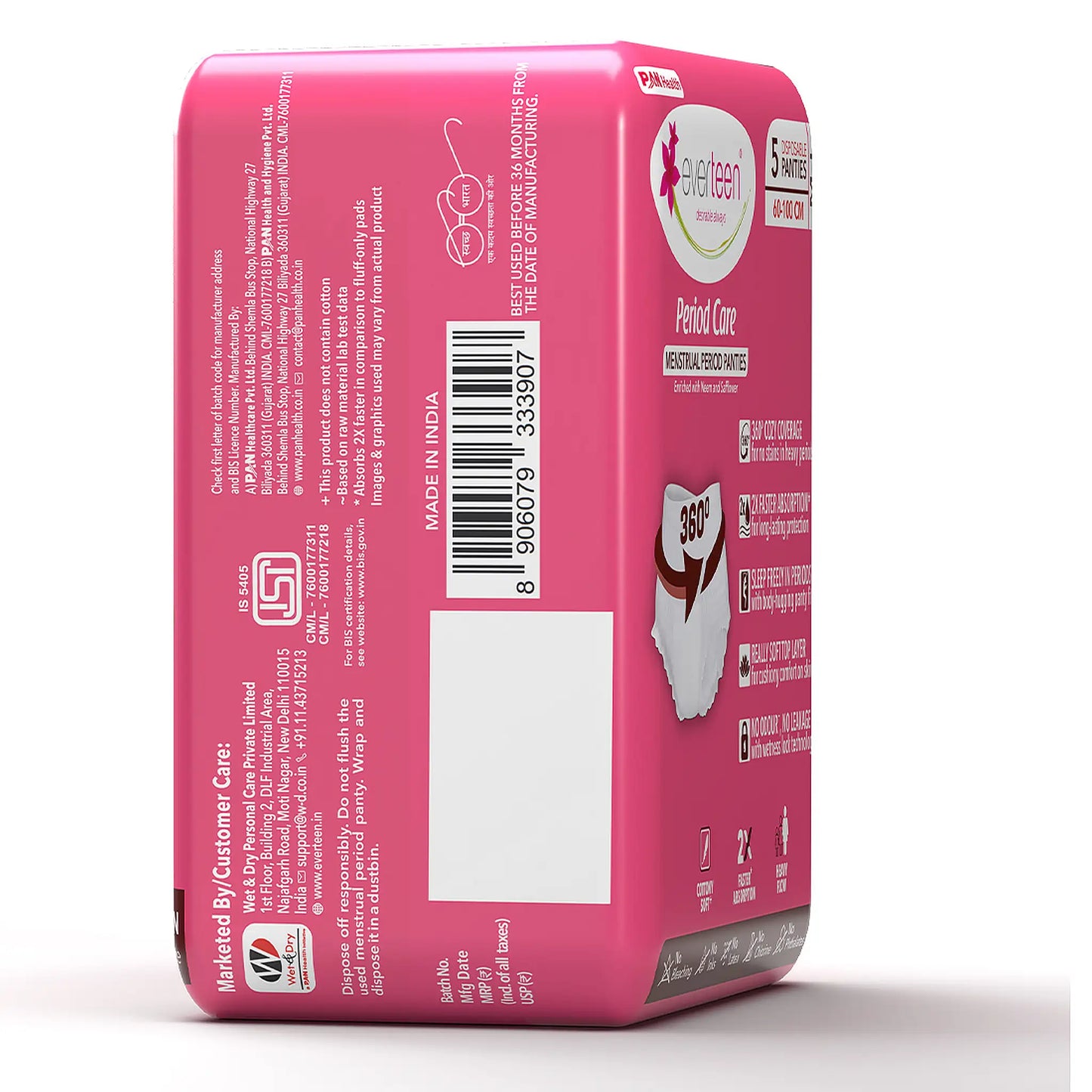 everteen Period Care Period Panties M-L 5N – ISI Certified