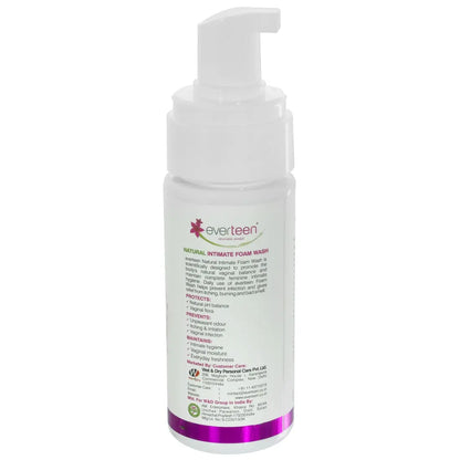 everteen Natural Intimate Foam Wash 150ml for Women is Naturally pH Balanced - everteen-neud.com