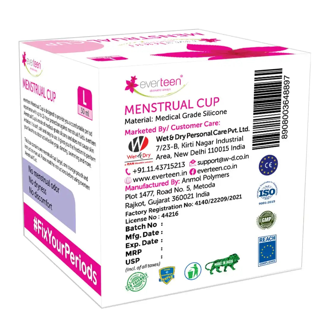 everteen Menstrual Cup Large for Periods in Women is Shipped Worldwide - everteen-neud.com