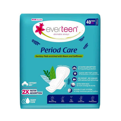 everteen Period Care Dry XXL Sanitary Napkins - Free From Bleach, Ink, Latex, Chlorine and Phthalates