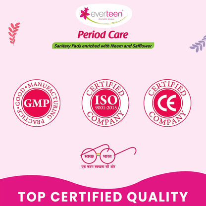 everteen Period Care Sanitary Pads - GMP, ISO, and CE Marking Certified