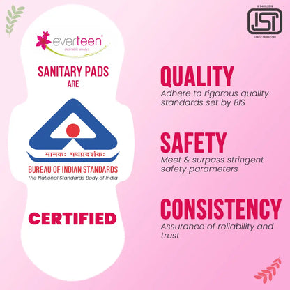 everteen Sanitary Pads are ISI Certified by Bureau of Indian Standards (BIS) - everteen-neud.com