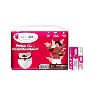 everteen Combo - 10 Period Panties M-L and Menstrual Cramps Roll-on 10ml
