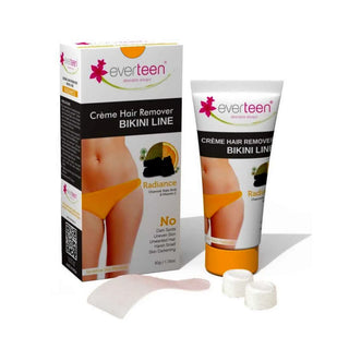 everteen Radiance Bikini Line Hair Remover Cream 1x50g – Charcoal, Vitamin C and Kojic Acid