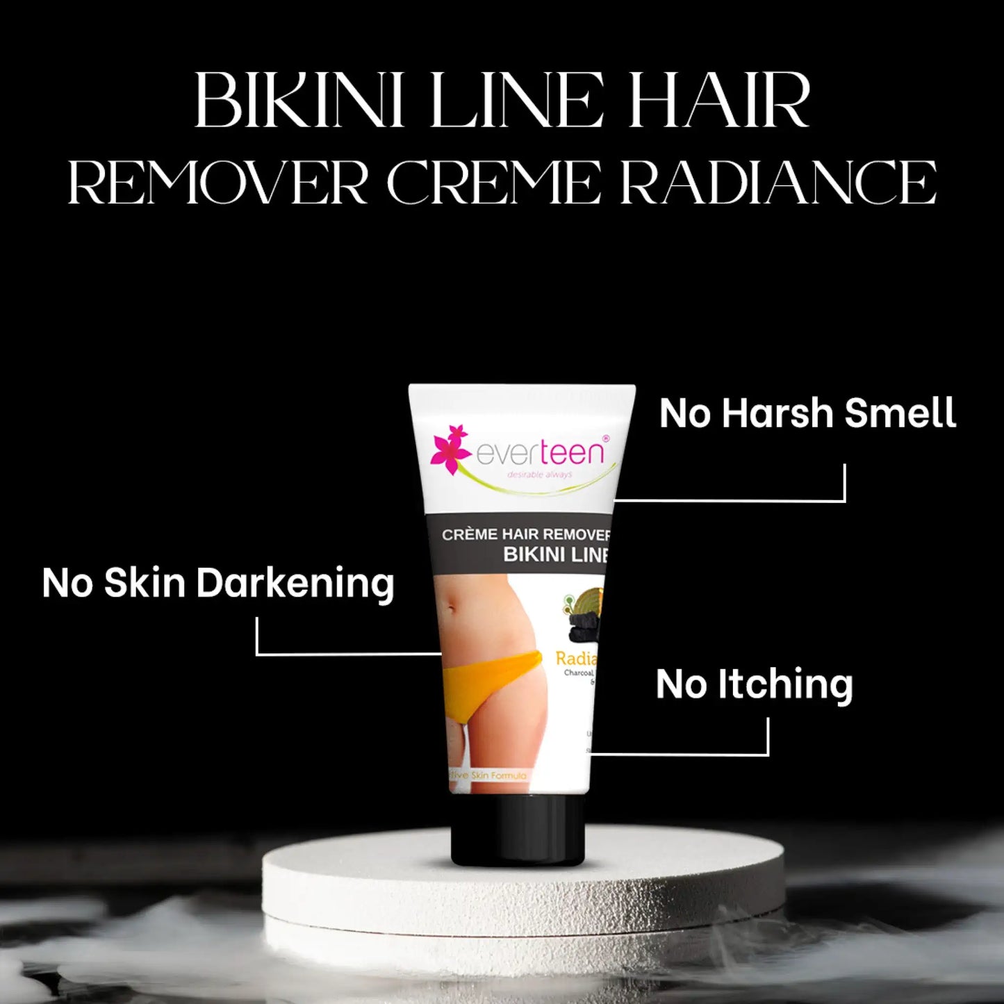 everteen Radiance Bikini Line Hair Remover Cream – Helps Fade Dark Spots and Brighten Skin Tone