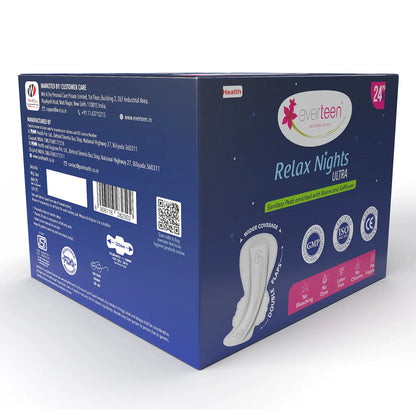 everteen Relax Nights Ultra 24 XXL Night Pads with Neem and Safflower – Ships Worldwide from India