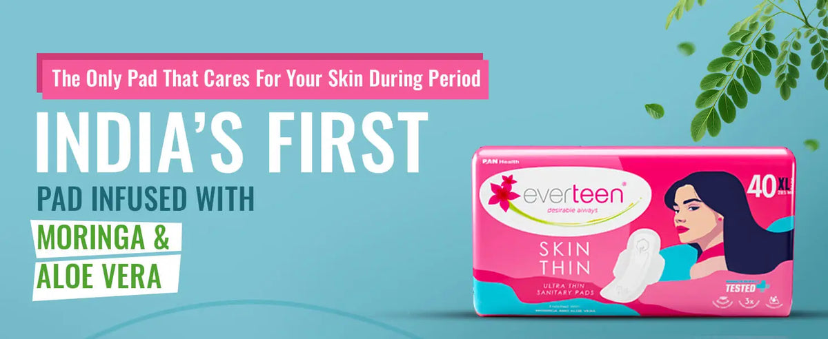 Buy 40 everteen SKIN THIN XL Sanitary Pads with moringa & aloe vera directly from company - everteen-neud.com