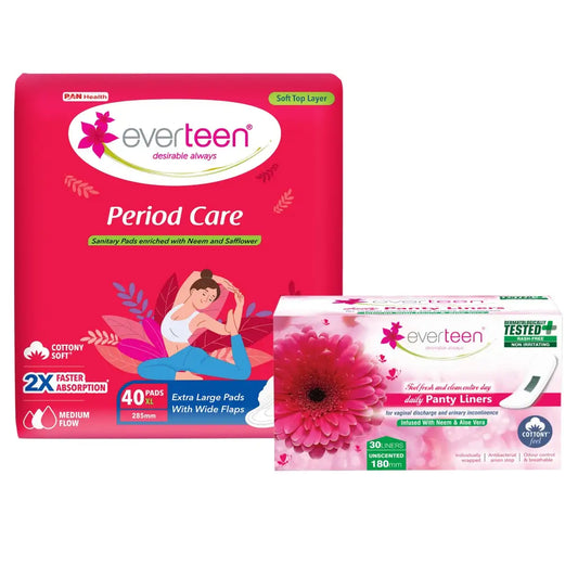 Buy everteen Period Care XL Soft 40 Pads and Daily Panty Liners 30pcs Direct From Company - everteen-neud.com