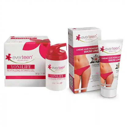 everteen Combo: Yonilife V Gel 30g and Bikini Line Hair Remover Cream
