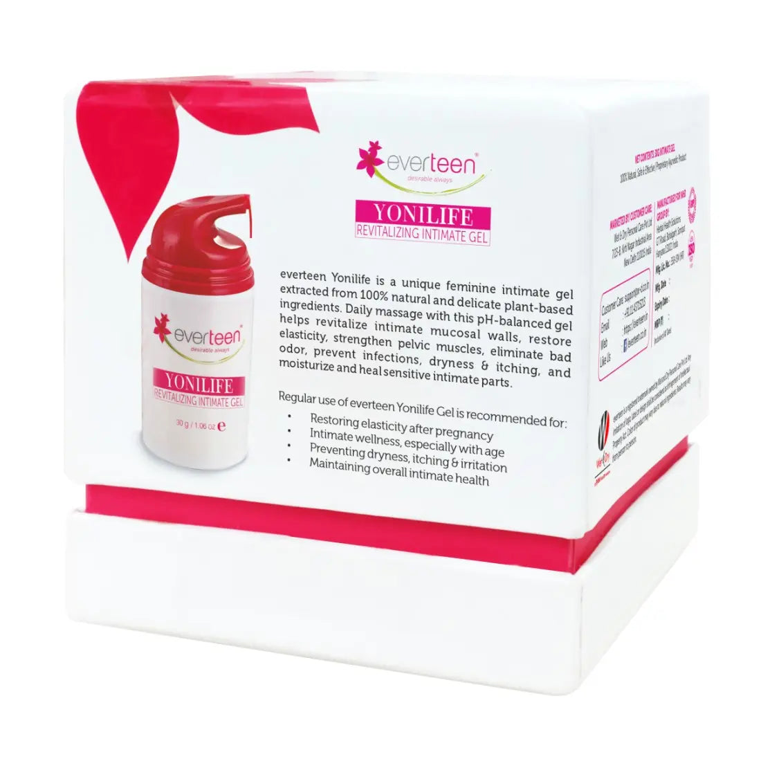 everteen Yonilife V Gel 30g Helps Maintain pH Balance and Prevent Dryness in Intimate Parts in Women - everteen-neud.com