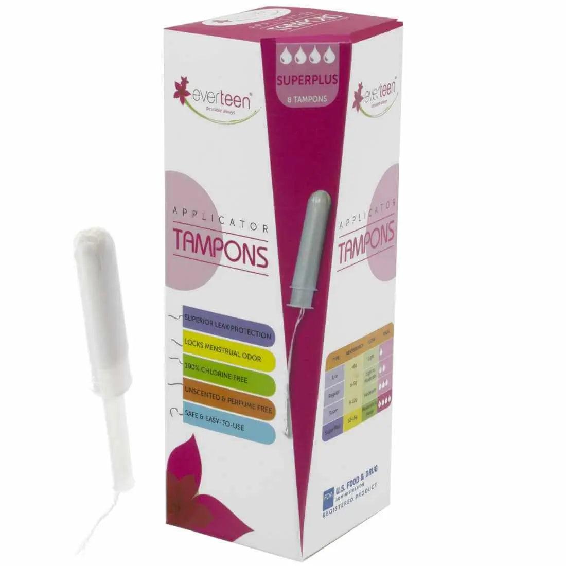 everteen Applicator Tampons for Menstrual Periods in Women 8906116280102