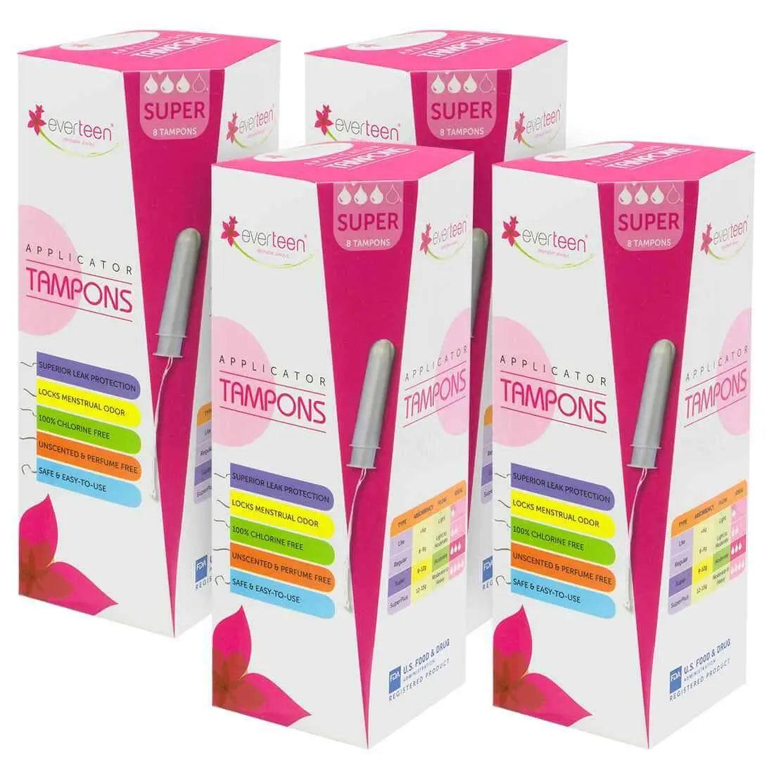 everteen Applicator Tampons for Menstrual Periods in Women 8903540009811