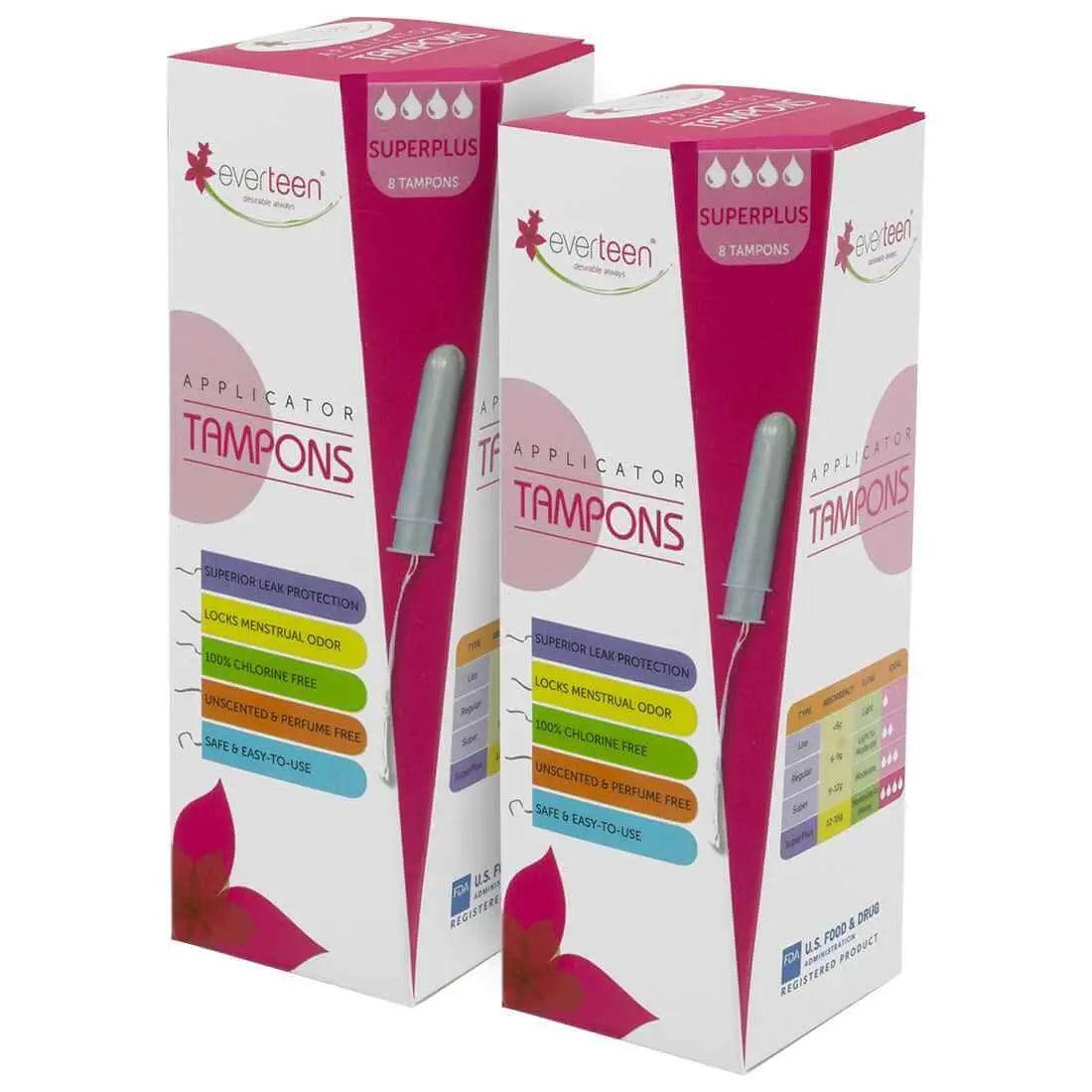 everteen Applicator Tampons for Menstrual Periods in Women 8903540009279