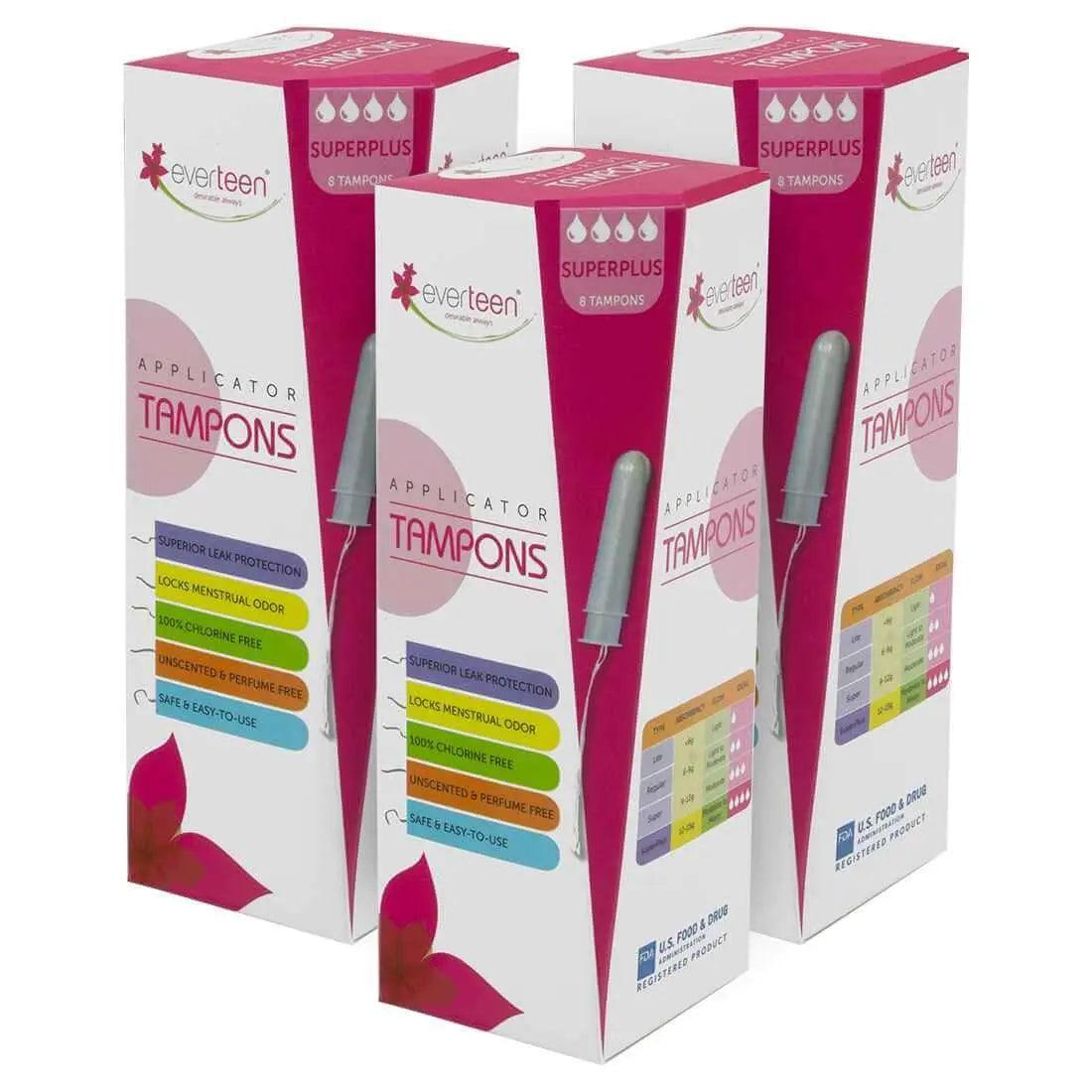 everteen Applicator Tampons for Menstrual Periods in Women 8903540009828